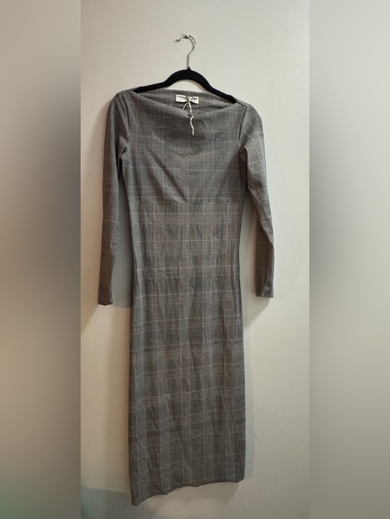 Chiara Boni Dresses & Skirts - Chiara Boni Coschita Dress Grey Plaid Long Sleeve